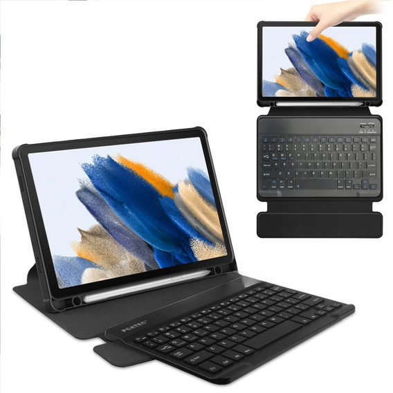 Pouzdro s klávesnicí pro Samsung Galaxy Tab A9+, Rotary 360° Leather, černé