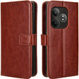 Klopové pouzdro pro Realme GT 6 / 6T, Crazy Horse Wallet, hnědé