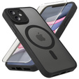 Pouzdro pro iPhone 11, pro MagSafe, ERBORD Matt Case, černý + sklo na displej