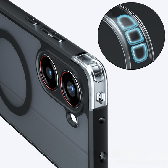 Pouzdro pro Xiaomi Poco X7 Pro 5G, pro MagSafe, ERBORD Matt Case, černý