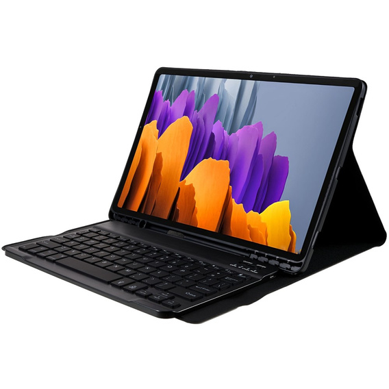 Pouzdro + klávesnice Galaxy Tab S7+ Plus / S8+ Plus /S7 FE T730 T733, Pen Slot, černé