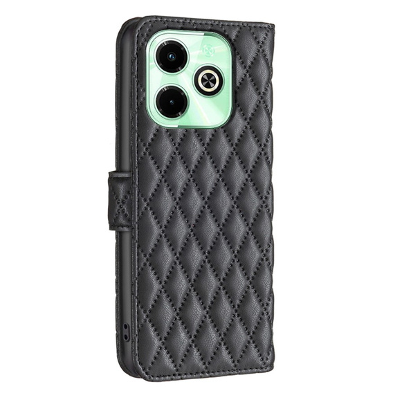 Klopové pouzdro pro Infinix Hot 40i, Wallet, BINFEN COLOR, černé