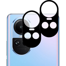 2x tvrzené sklo ERBORD pro kameru na Oppo Reno 10 / 10 Pro, černé