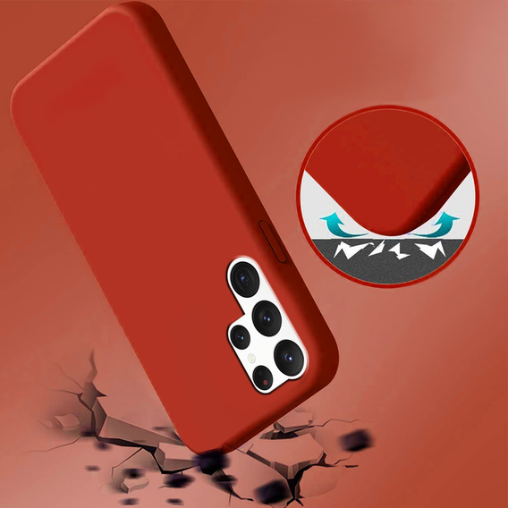 Pouzdro pro Samsung Galaxy S22 Ultra 5G, Silicone Lite, červené