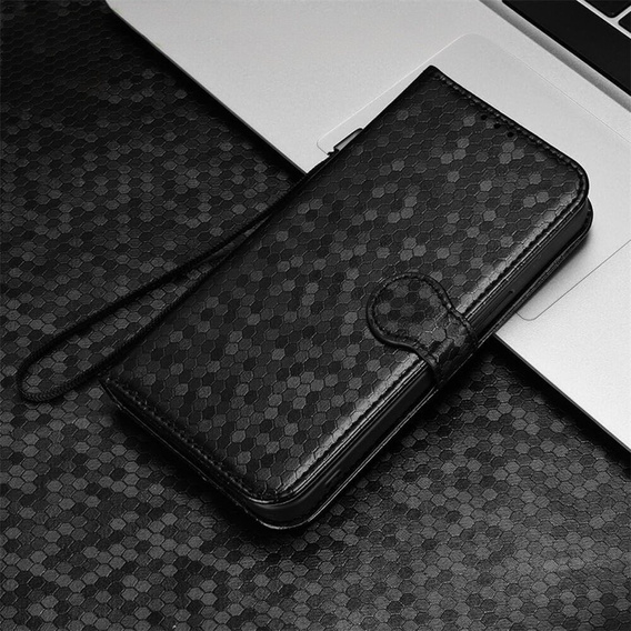 Flipové pouzdro pro Motorola Moto G86 5G, Wallet Rhombus, černé