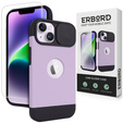 Etui ERBORD MagSafe Cam Slider, fialové + sklo na displej pro iPhone 13 / iPhone 14