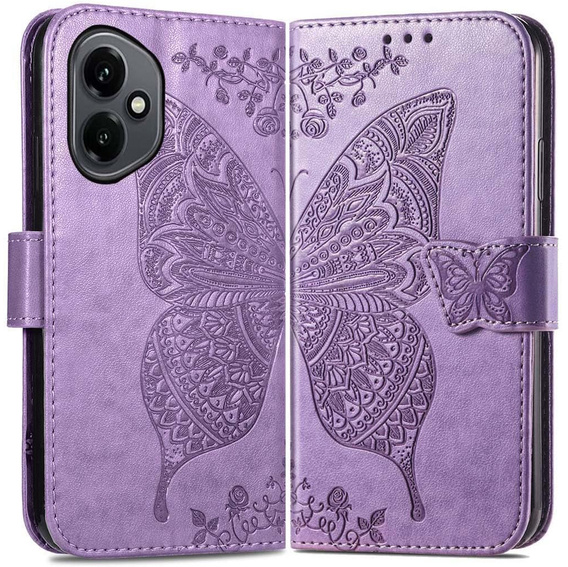 Klopové pouzdro pro Honor 400 5G, Butterfly, fialové