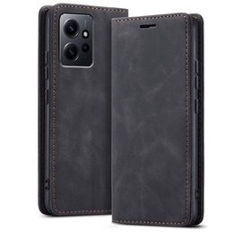 Pouzdro pro Xiaomi Redmi Note 12 4G, ERBORD Vintage peněženka s klopou, černé
