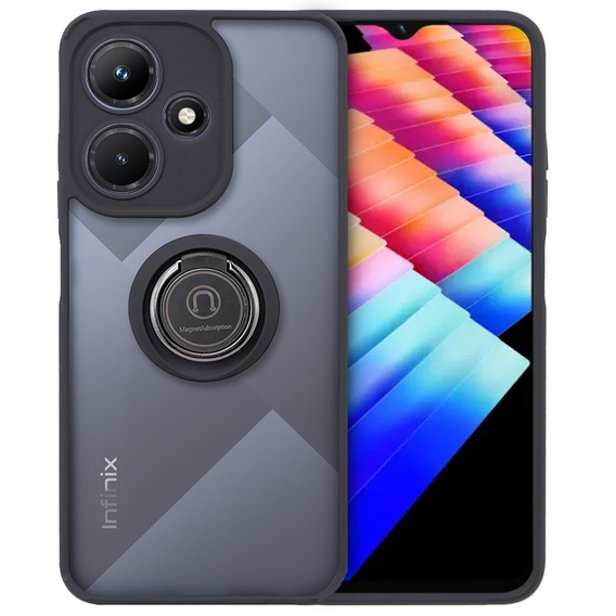 Pouzdro pro Infinix Hot 30i, Frosted Ring, černé