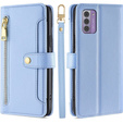 Klopové pouzdro pro Nokia G42, Wallet Zipper Pocket, modré
