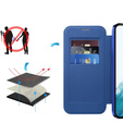 Klopové pouzdro pro Samsung Galaxy S22 5G, RFID Wallet MagSafe CamShield, námořnicky modré