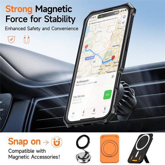 Ochranné pouzdro s podstavcem kompatibilní s MagSafe pro iPhone 17 Pro Max