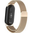 Milánský náramek s pouzdrem pro Xiaomi Smart Band 10 / 9 / 8, šampaňské