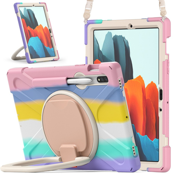 Pouzdro pro Samsung Galaxy Tab S10 Lite / S10 FE / S9 FE / S9 / S8 / Tab S7, pancéřové otočné 360, barevné