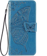 Klopové pouzdro pro Oppo Reno 14F, peněženka, Butterfly, modré