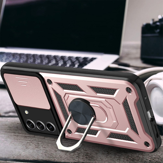 Pouzdro pro Samsung Galaxy S21 FE, CamShield Slide, růžové rose gold