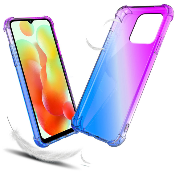 Pouzdro pro Xiaomi Redmi 12C, Gradient Dropproof, Fialová / modrá