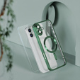 Pouzdro pro iPhone 16 Plus, Electro MagSafe, zelené + sklo na displej