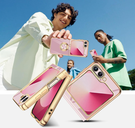 Pouzdro pro Samsung Galaxy Z Flip7 FE / Z Flip6, Electro Ring, fialové