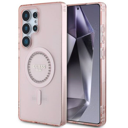 Pouzdro GUESS pro Samsung Galaxy S25 Ultra, 4G Big Metal Logo, růžové
