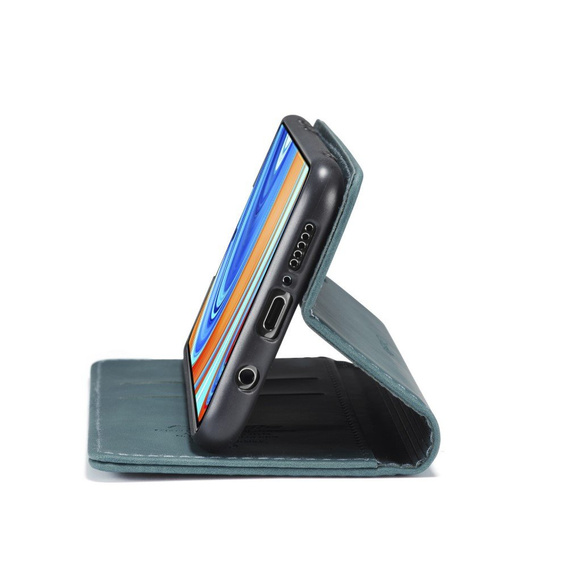 Pouzdro CASEME pro Xiaomi do Redmi Note 9s / 9 Pro, Leather Wallet Case, modré