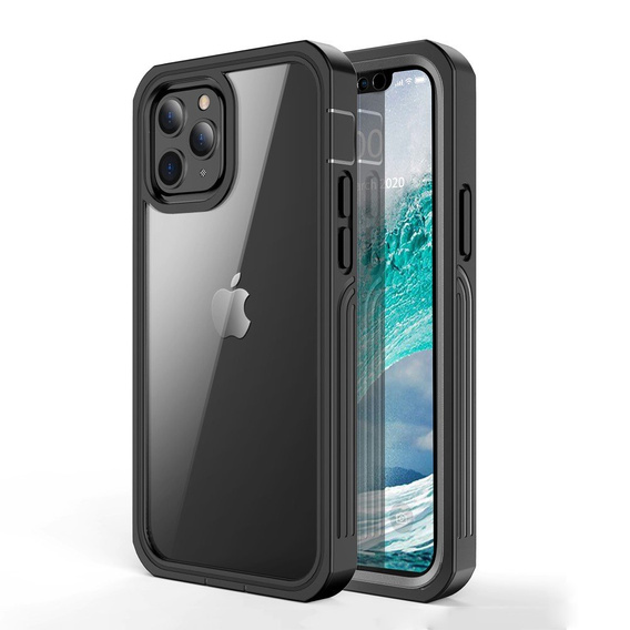 Pouzdro pro iPhone 12/12 Pro, Shockproof, s fólií, černé