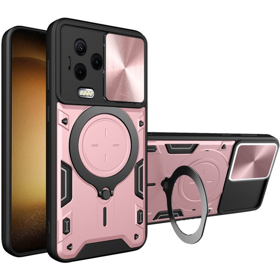 Pancéřové pouzdro pro Infinix Note 12 Pro 4G / Note 12 2023, CamShield Slide, růžové rose gold