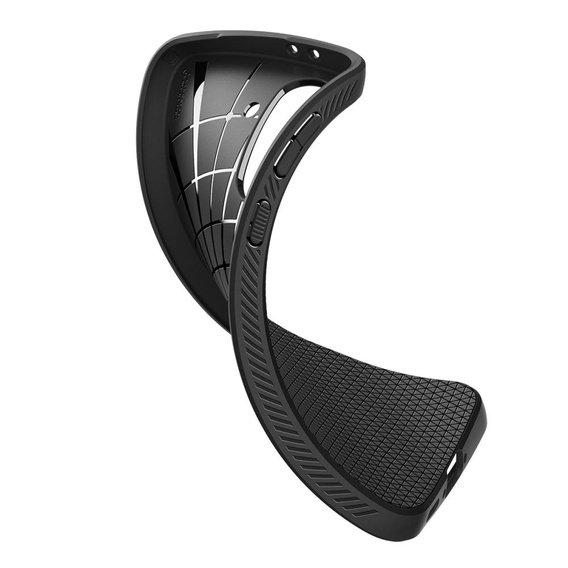 Pouzdro Spigen pro Samsung Galaxy A36 5G, Liquid Air, černé + 9H tvrzené sklo