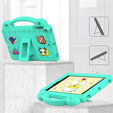 Dětské pouzdro pro iPad mini 7.9" 2019/2015/2014/2013/2012 (5/4/3/2/1 gen.), Cute Patterns, se stojánkem, zelené