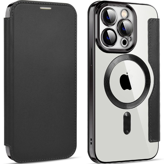 Klopové pouzdro pro iPhone 13 Pro, RFID Wallet MagSafe CamShield, černé