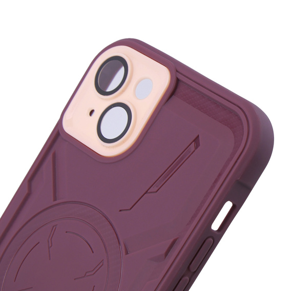 Pouzdro pro iPhone 15 Plus, ERBORD Armor Mag, kaštanové