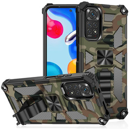Pouzdro pro Xiaomi Redmi Note 11 / 11S, Armor Kickstand, moro zelené