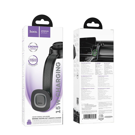 Držák na telefon do auta s indukčním nabíjením Hoco HW30