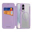 Pouzdro Dux Ducis pro Samsung Galaxy S25 Edge, Skin X Pro, MagSafe, fialové