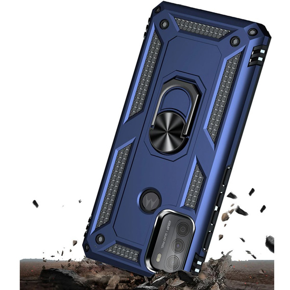 Pancéřové pouzdro pro Motorola Moto G50, Nox Case Ring, modré