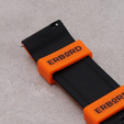 ERBORD Univerzální silikonový řemínek 22mm, Dual Color, oranžový / černý / černá přezka