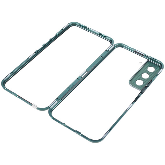 Pouzdro pro Samsung Galaxy S21, Magnetic Dual Glass, zelené