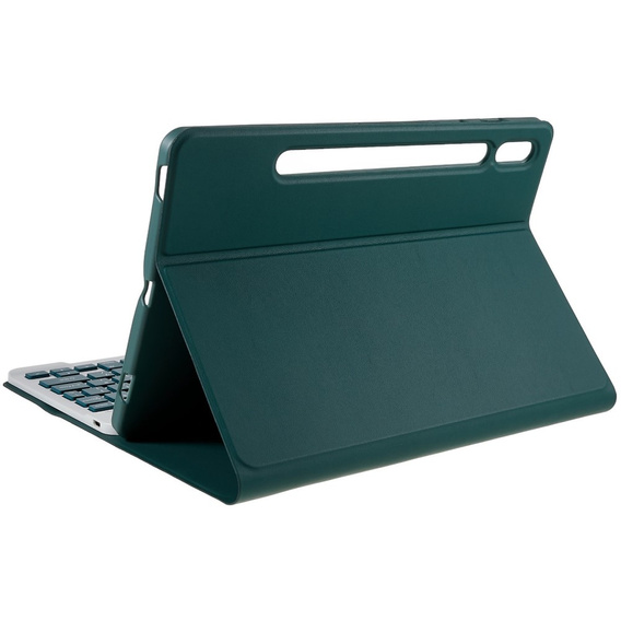 Pouzdro + klávesnice Samsung Galaxy Tab S7 T870/T875 / S8, Pen Slot, zelené