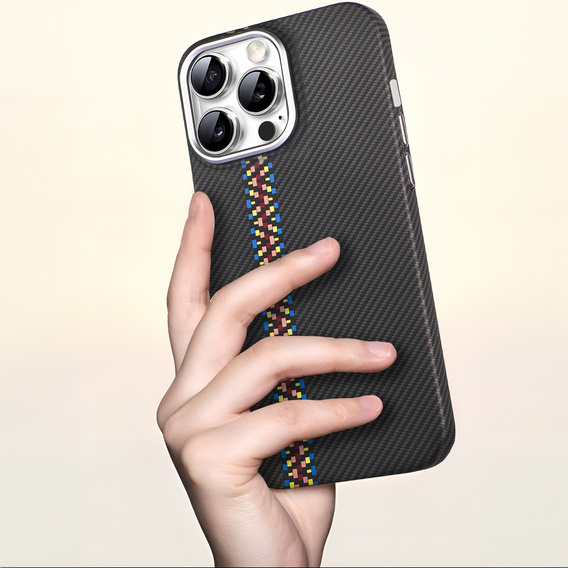Pouzdro pro iPhone 14 Pro Max, Carbon Fiber MagSafe, černé