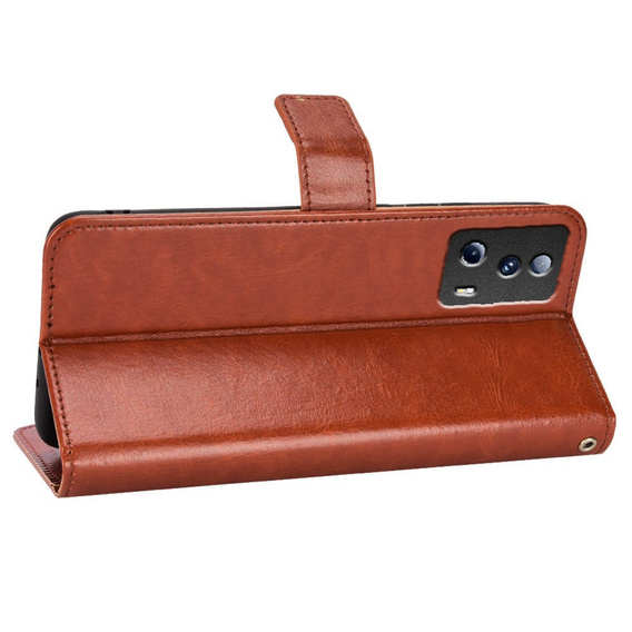 Klopové pouzdro pro Xiaomi 13 Lite, Crazy Horse Wallet, hnědé