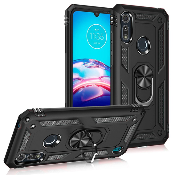 Pancéřové pouzdro pro Motorola Moto E6S, Nox Case Ring, černé