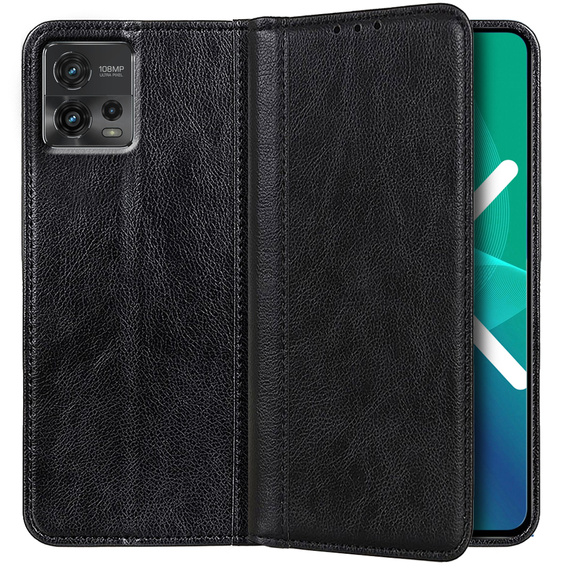 Pouzdro pro Motorola Moto G72 4G, Wallet Litchi Leather, černé