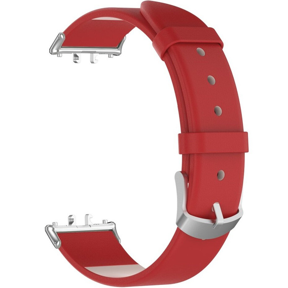 Kožený řemínek pro Samsung Galaxy Fit 3, červený