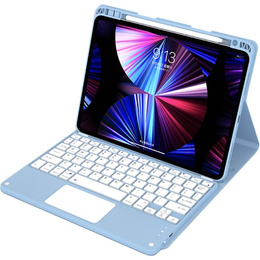 Pouzdro + klávesnice iPad Air 10.9 4 2020 / 5 2022, Touchpad, modré
