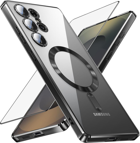 Pouzdro pro Samsung Galaxy S25 Ultra, Electro MagSafe, černé + sklo na displej