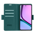 Pouzdro pro Realme C67 4G, ERBORD Glossy Litchi, flipová peněženka, zelené