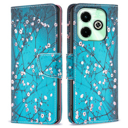 Klopové pouzdro pro Infinix Hot 40i, Wallet, Sakura modré