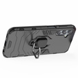 Pouzdro pro Samsung Galaxy A25 5G, Kickstand Ring, černé + sklo 9H