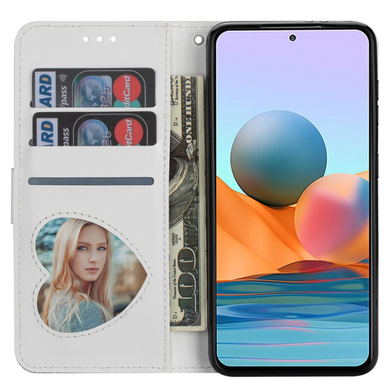 Klopové pouzdro pro Samsung Galaxy A56 5G, Wallet Zipper Pocket Glittery, stříbrné