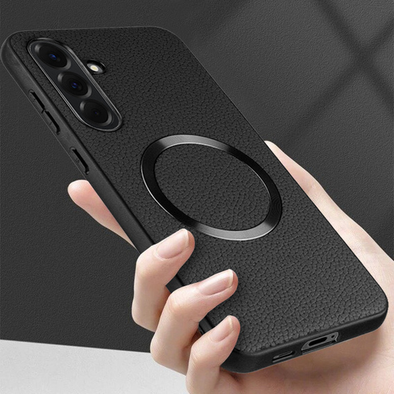 Pouzdro pro Samsung Galaxy A56 5G, Leather Hybrid MagSafe, černé